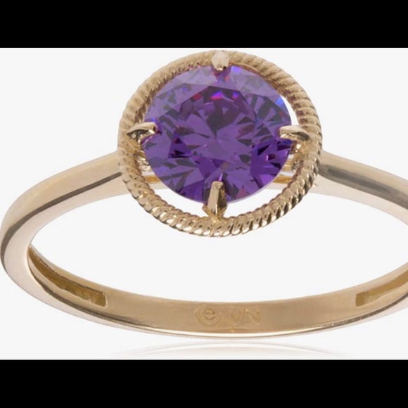 NWT 10k Gold Birthstone Ring made with Infinite Elements Crystal, MULTI COLOR💍 - Picture 10 of 15